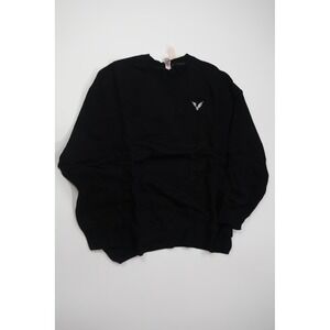 Victoria's Secret Sweatshirt Crewneck Logo Large Black Fleece Casual Loungewear